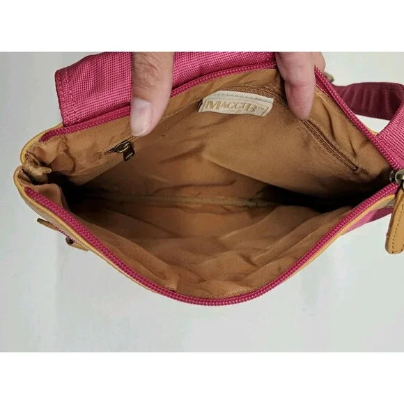 MAGGI B - Cross Body Bag Pink/Tan - Picture 4 of 5